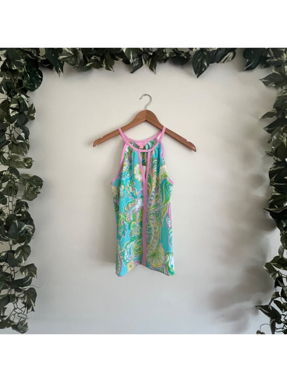 Lilly Pulitzer Sleeveless Tillie Top Shorely Blue Double Trouble NWT Size XS